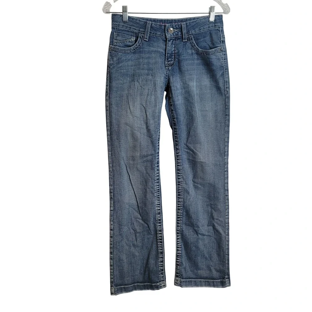 Cruel Denim Jayley Womens Low‎ Rise Straight Leg Jeans Blue Size 28 Y2K Western